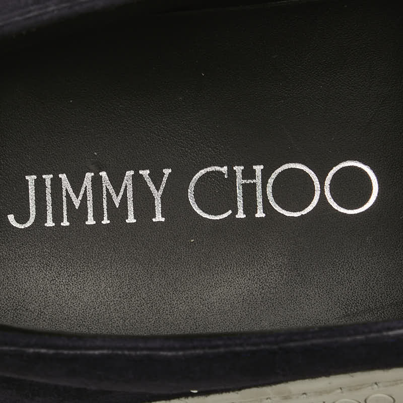 Jimmy Choo Glitter Studs Leather Shoes