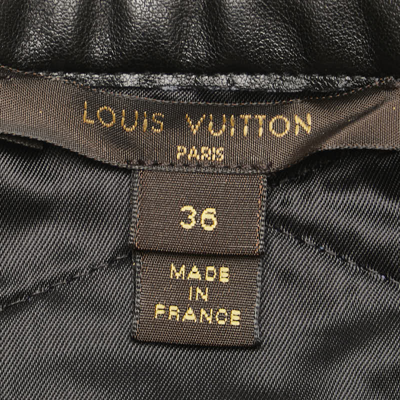 Louis Vuitton Cotton Leather Logo Skirt