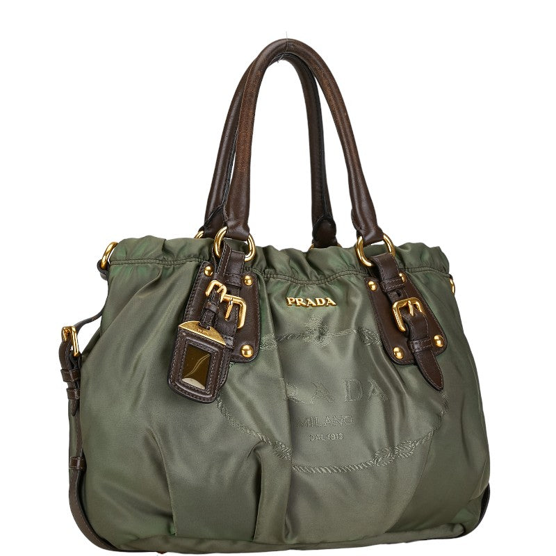 Prada Tessuto Gaufre Handbag  Canvas Tote Bag BR4696 in Good condition