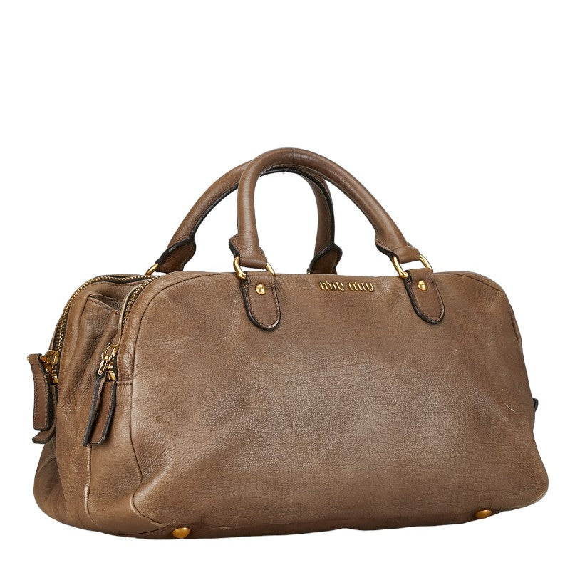 Miu Miu Leather Handle Bag  Leather Handbag in Good condition