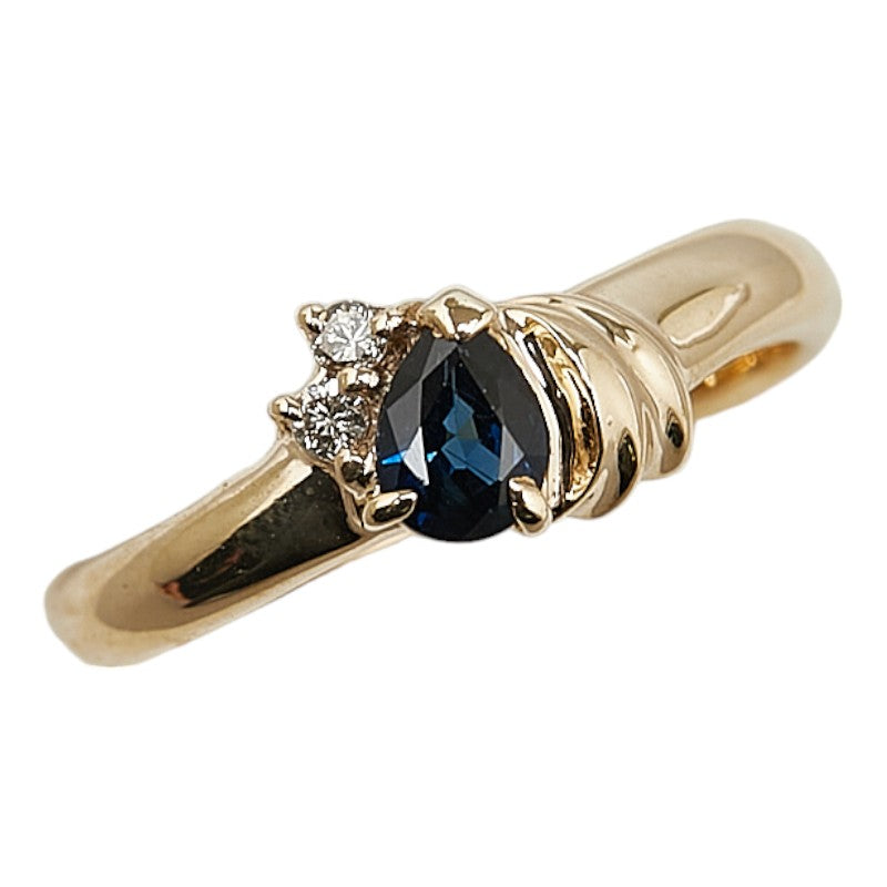 LuxUness Sapphire Diamond Ring Metal Ring in Excellent condition