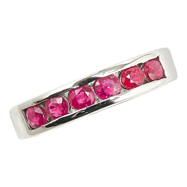 Pt900 Platinum Ruby 0.9ct Ring in Great Condition