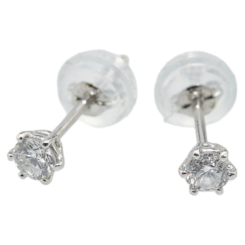 Pt900 Platinum Diamond 0.2ct Stud Earrings in Great Condition