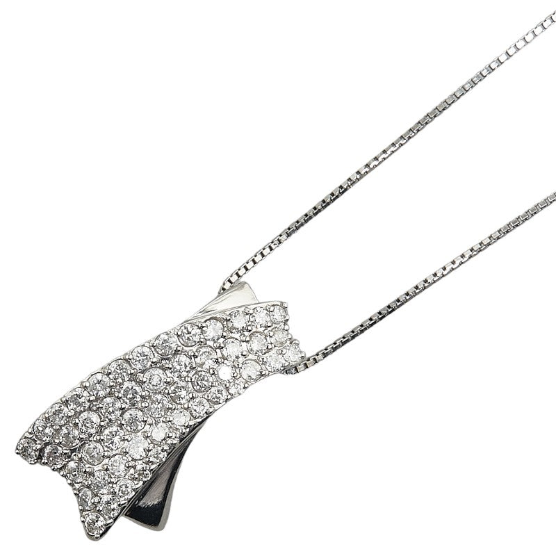 Platinum Pt900 Pt850 Diamond 1.02ct Necklace