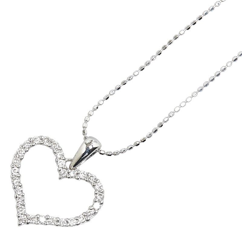 LuxUness 18K Diamond Heart Necklace  Metal Necklace in Excellent condition