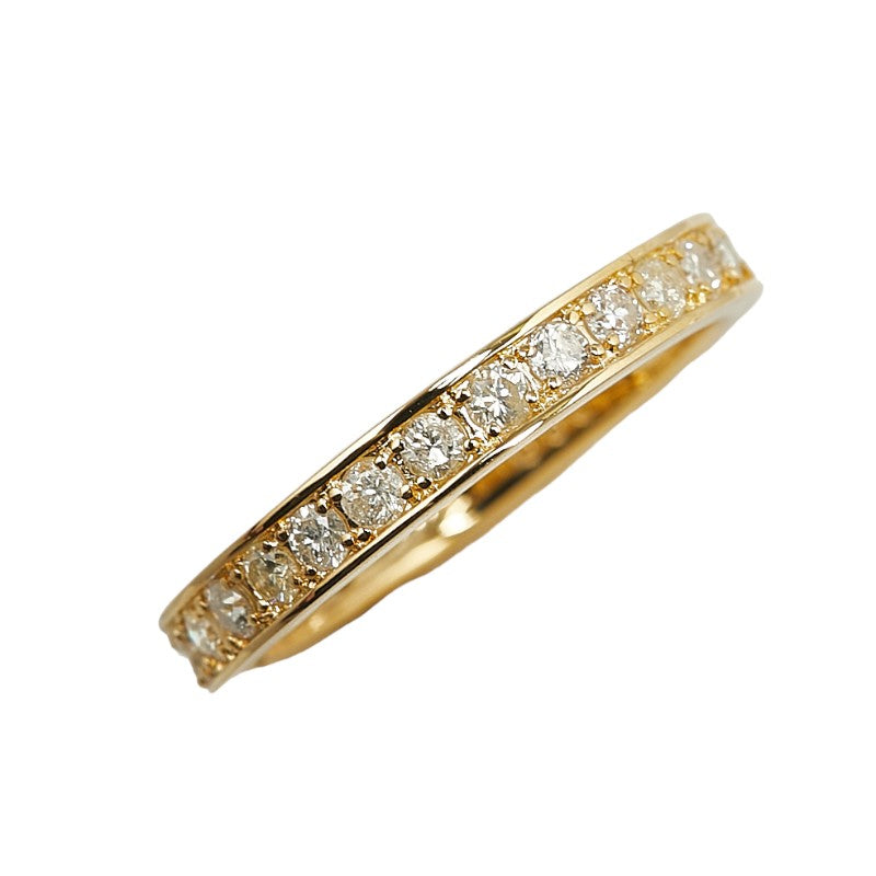 K18YG Yellow Gold Diamond 0.5ct Ring Size 11 in Excellent Condition