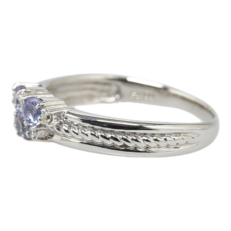 Pt900 Platinum Tanzanite Diamond Ring Size 13.5 in Great Condition