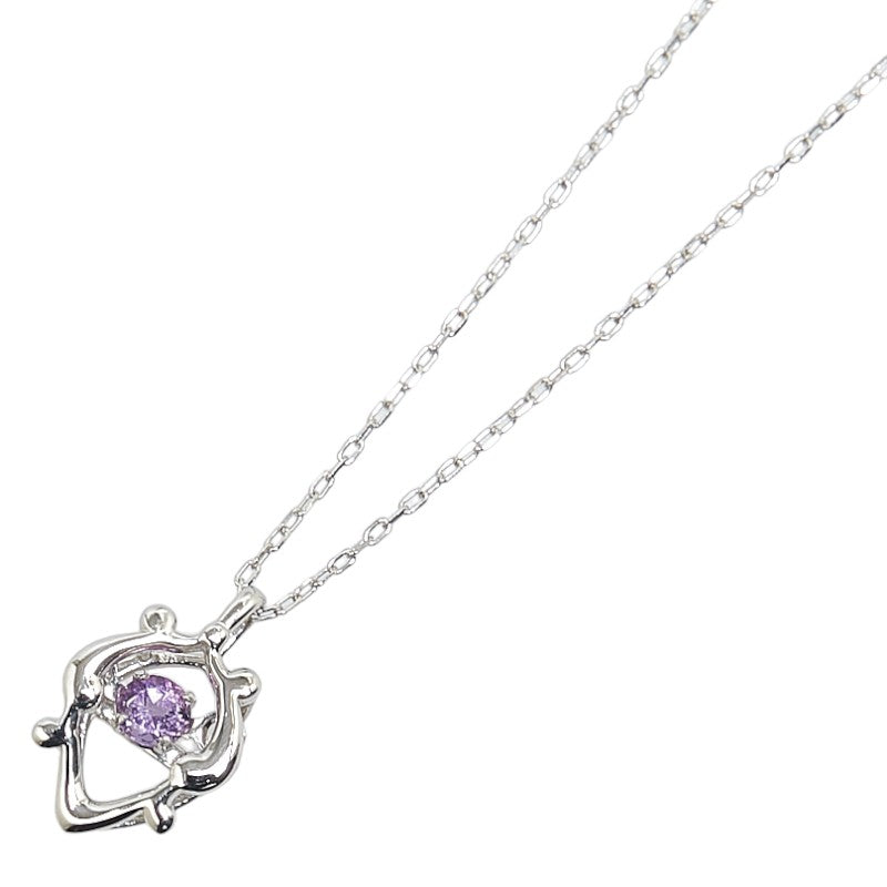 K10WG White Gold Amethyst 0.05ct Necklace in Excellent Condition