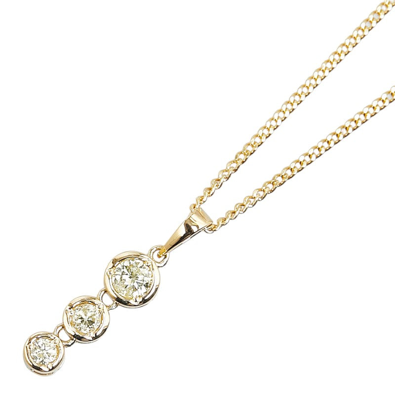 K18YG Yellow Gold Yellow Diamond 0.31ct Necklace in Excellent Condition