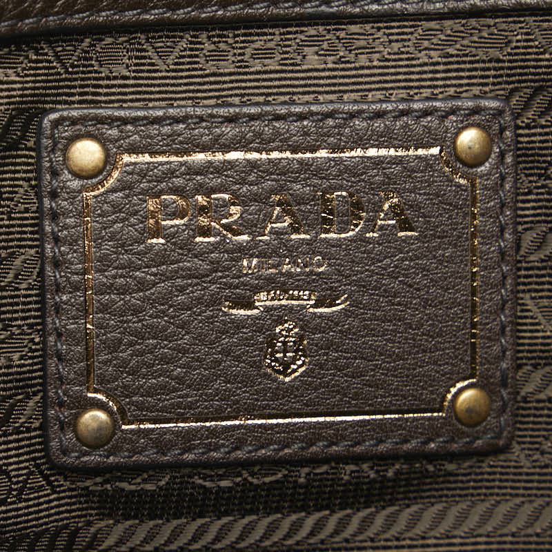 Prada Nylon Leather Triangle Logo 2WAY Bag