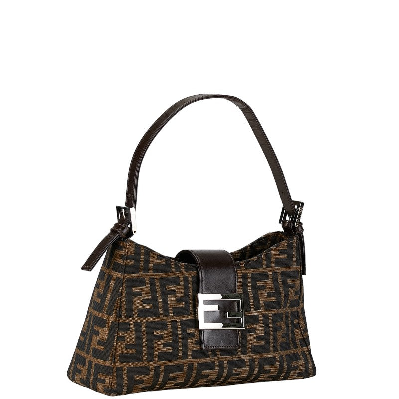 Fendi Zucca Canvas Leather One Shoulder Bag in Good Condition