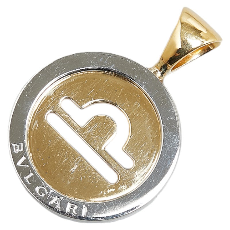 Bvlgari 18k Gold& Stainless Steel Tondo Pendant Metal Pendant in Good condition