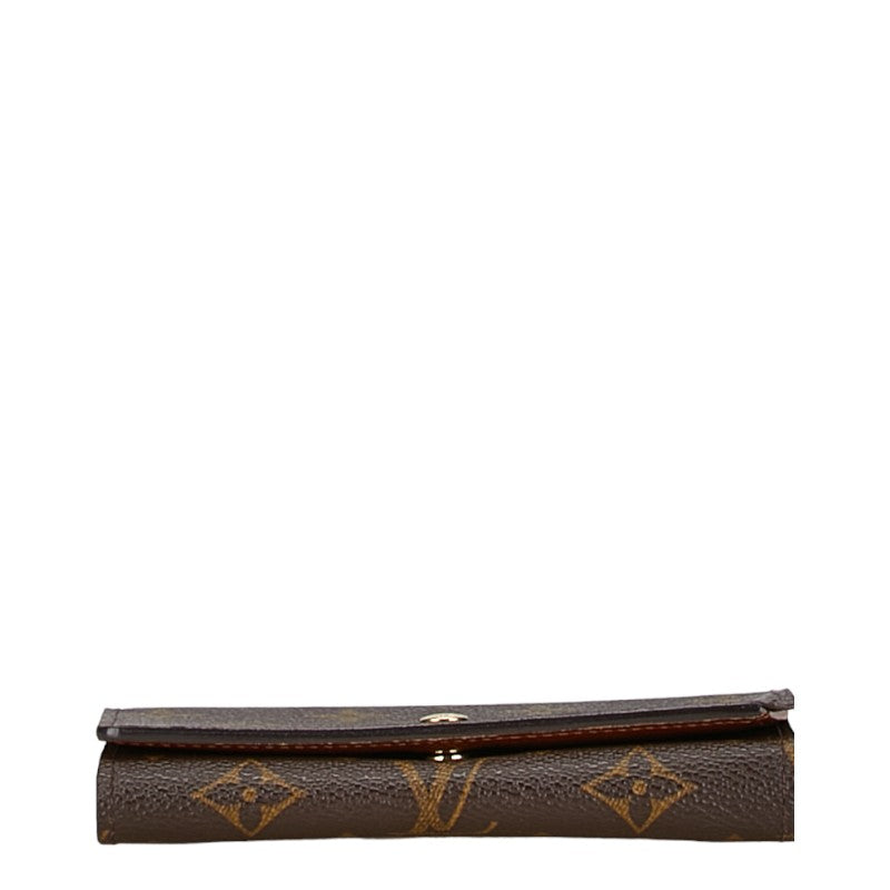 Louis Vuitton Monogram Bifold Wallet M61730 Brown PVC Leather in Very Good Condition