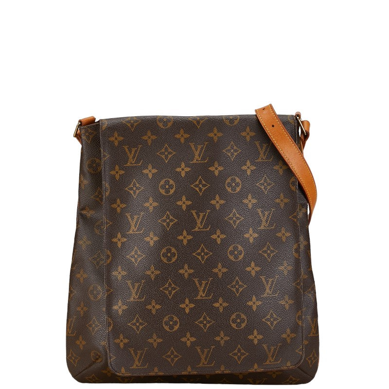 Louis Vuitton Monogram Musette Shoulder Bag M51256 Brown PVC Leather