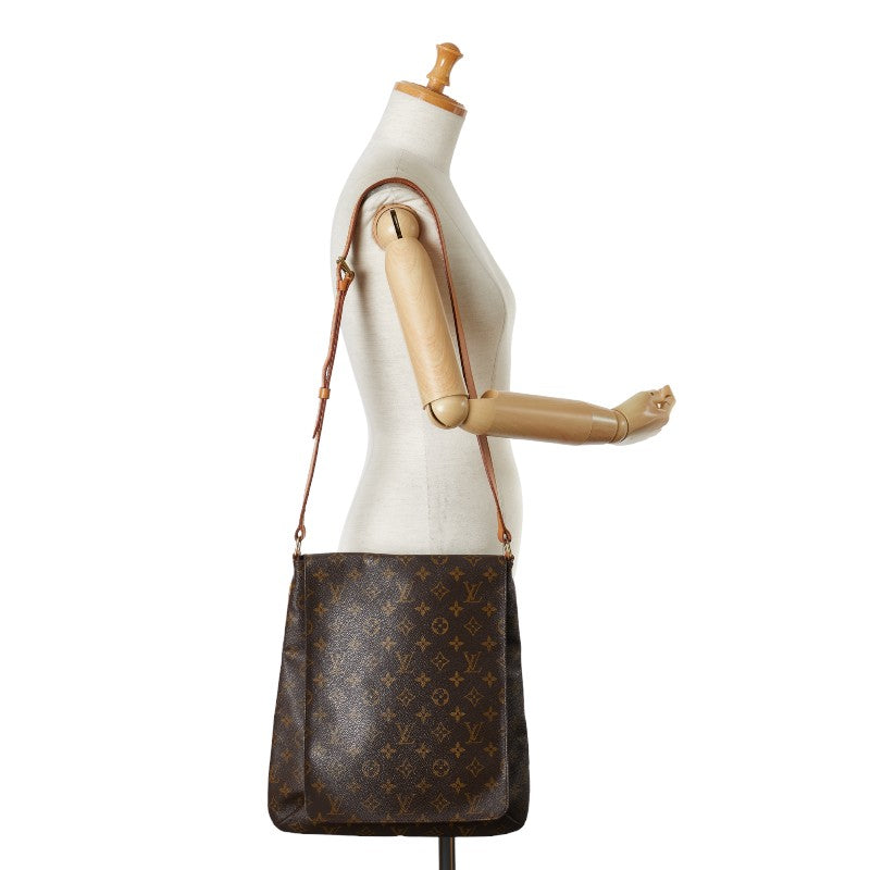 Louis Vuitton Monogram Musette Shoulder Bag M51256 Brown PVC Leather in Very Good Condition