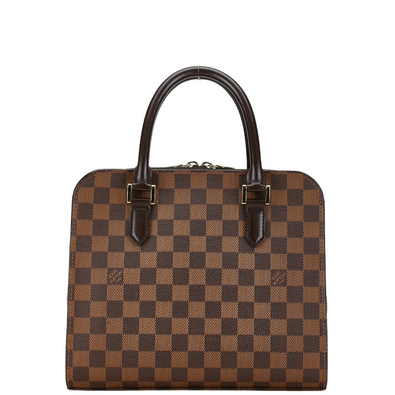 Louis Vuitton Damier Triana Handbag N51155 Brown PVC Leather in Very Good Condition