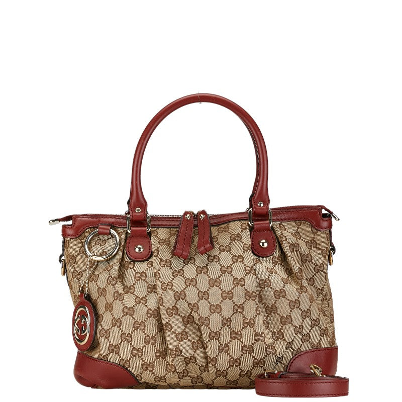 Gucci GG Canvas Sukey Handbag  Canvas Shoulder Bag 247902 in Good condition