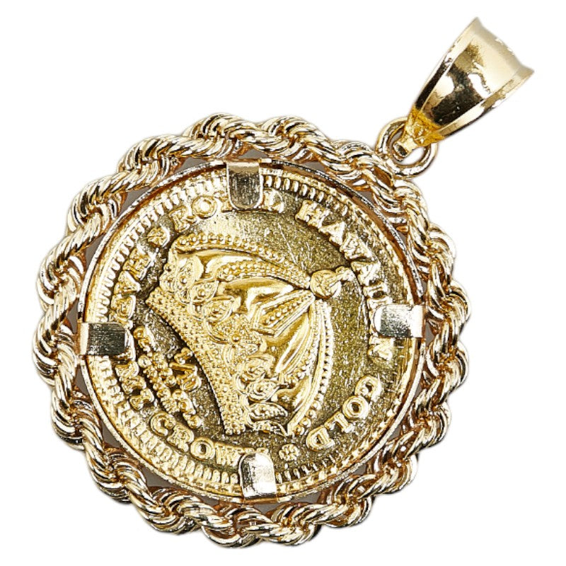 [LuxUness] 14K 14K Queen Liliuokalani of Hawaii Pendant Metal Necklace in Excellent condition