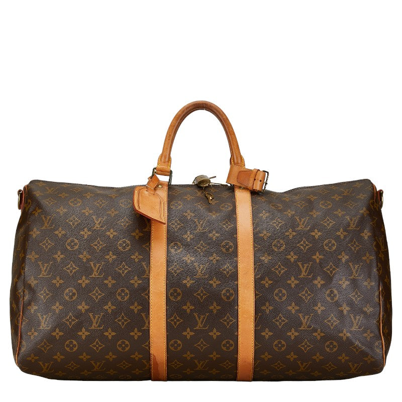 Louis Vuitton Keepall Bandouliere 55 Canvas Travel Bag M41414 in Good condition