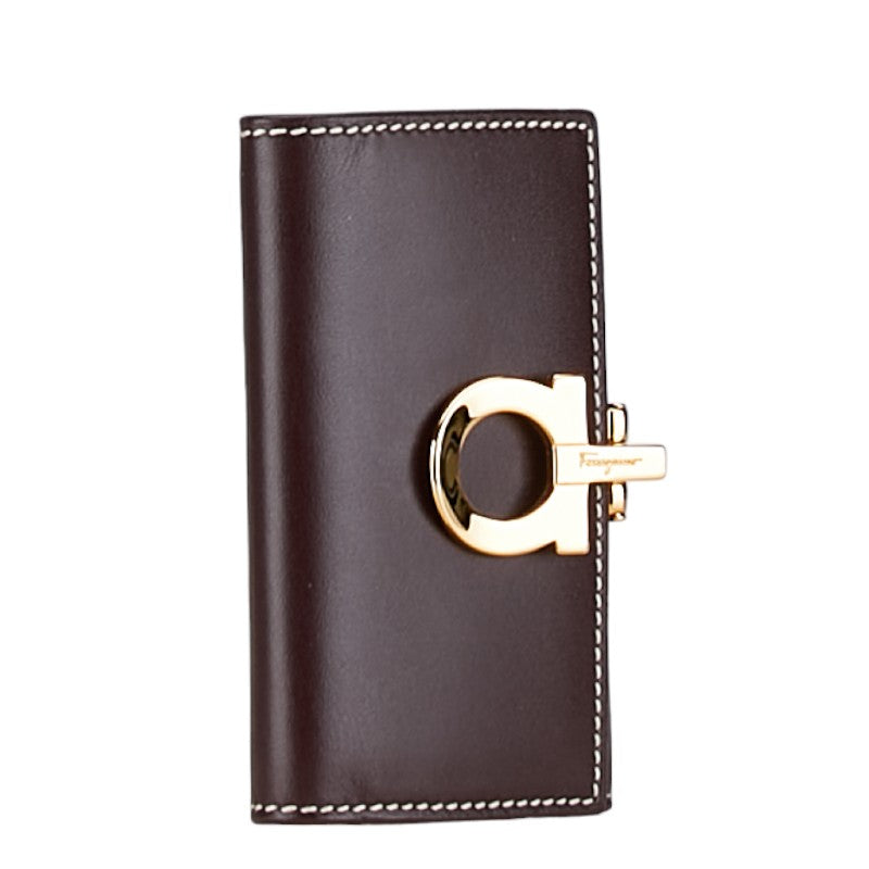 Salvatore Ferragamo Gancini Leather Key Case