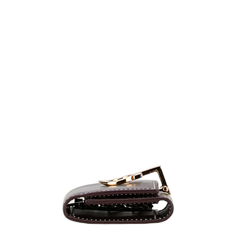 Salvatore Ferragamo Gancini Leather Key Case