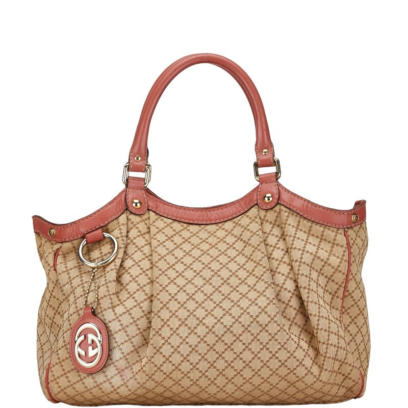 Gucci Diamante Canvas Sukey Tote Bag  Canvas Tote Bag 211944.0 in Fair condition
