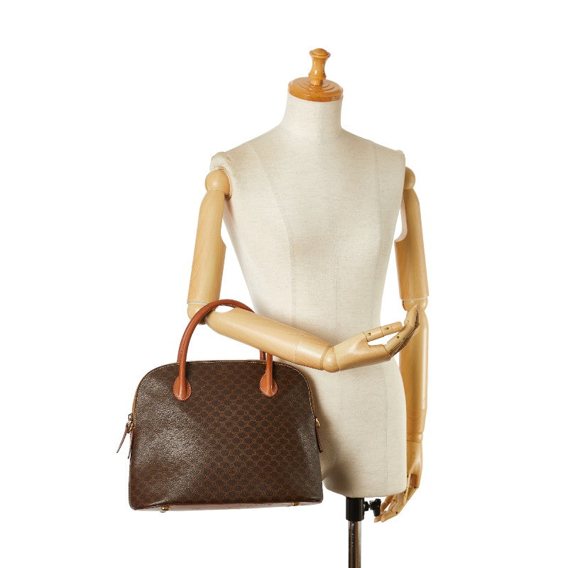 Celine Macadam Brown PVC Leather Handbag