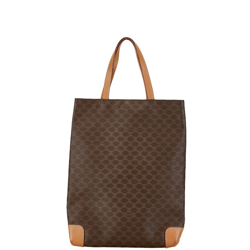 Celine Macadam Tote Bag Brown PVC Leather