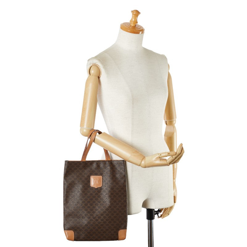 Celine Macadam Tote Bag Brown PVC Leather