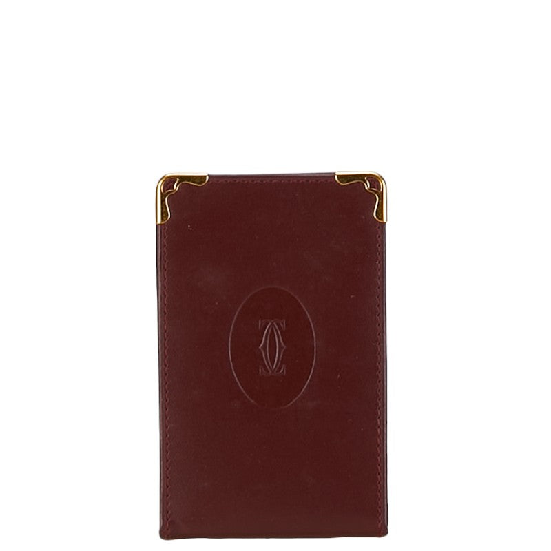 Cartier Leather Cigarette Case Bordeaux Wine Red