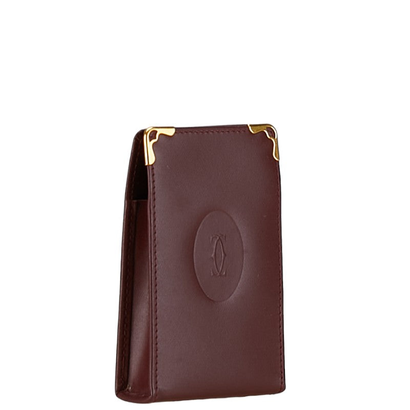 Cartier Leather Cigarette Case Bordeaux