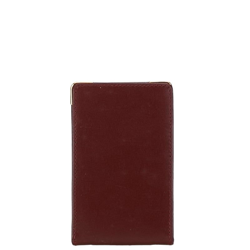 Cartier Leather Cigarette Case Bordeaux Wine Red in Very Good Condition