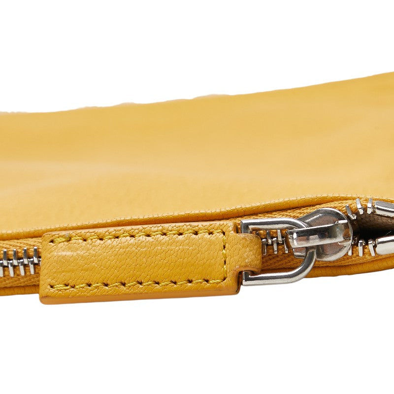 Givenchy Leather Logo Clutch Bag Yellow