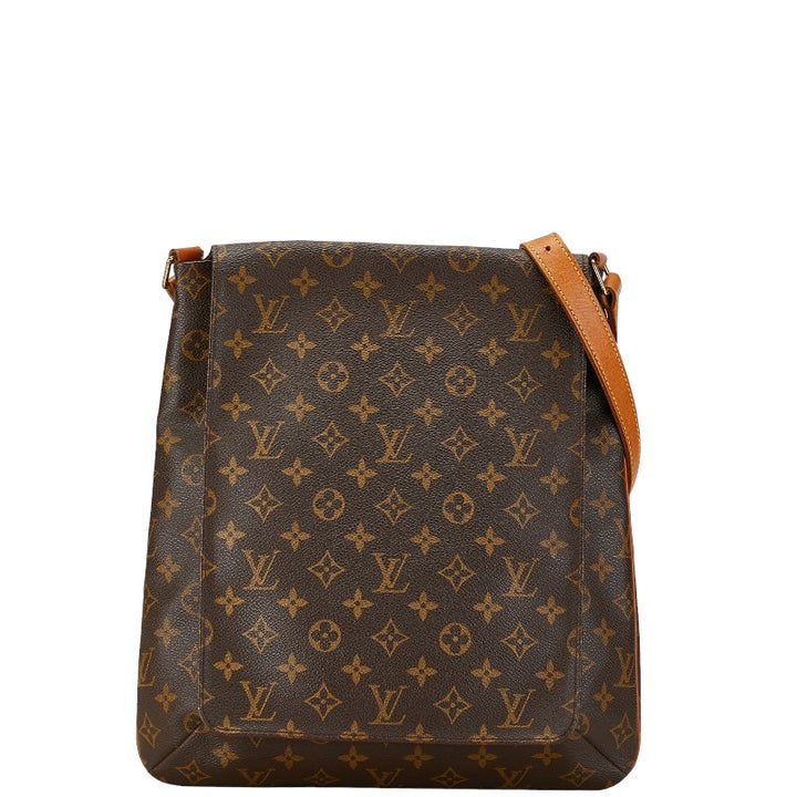 Louis Vuitton Monogram Musette Shoulder Bag M51256 Brown PVC Leather