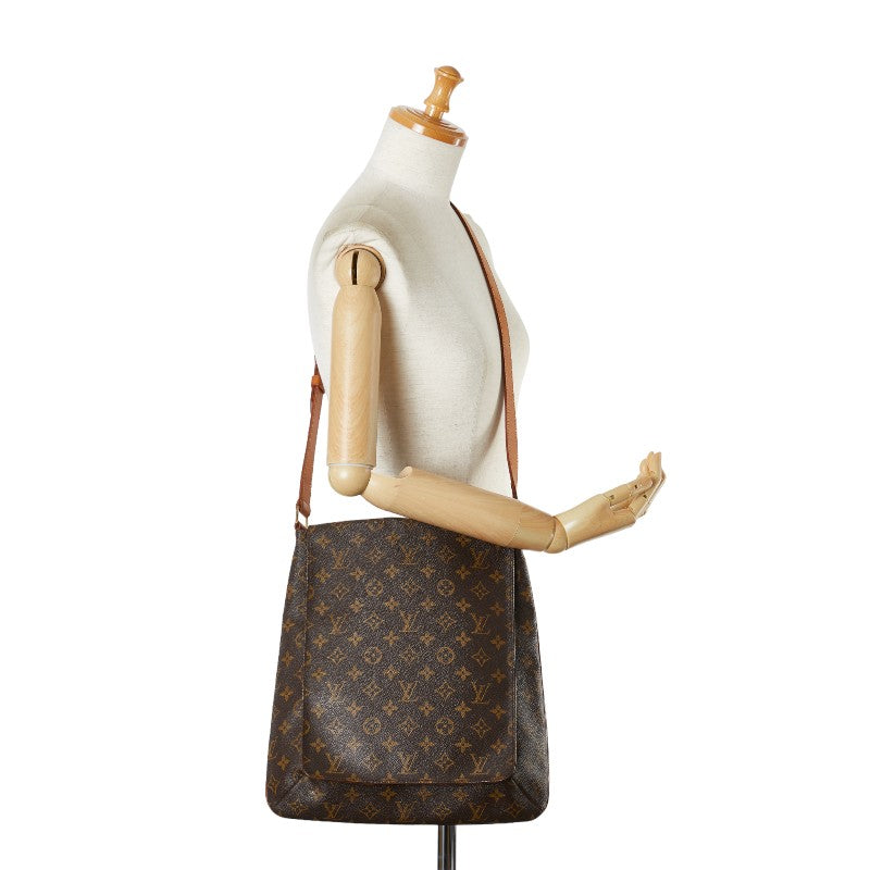 Louis Vuitton Monogram Musette Shoulder Bag M51256 Brown PVC Leather