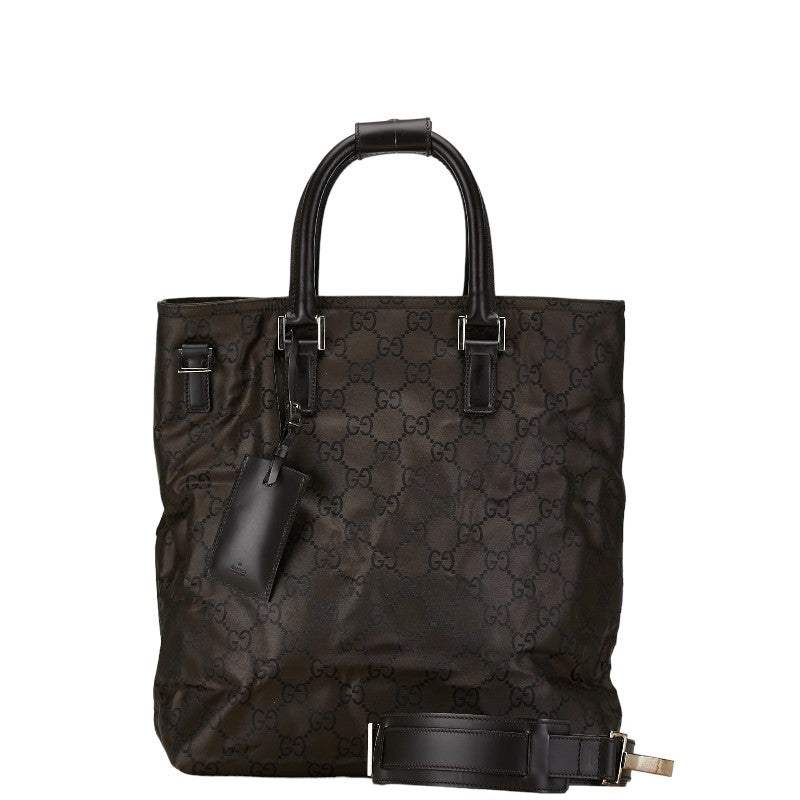 Gucci Nylon Leather 2WAY Shoulder Tote Bag