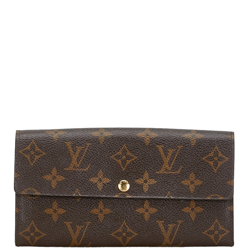 Louis Vuitton Monogram Sarah Wallet Brown PVC Leather