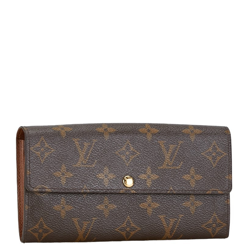 Louis Vuitton Monogram Sarah Wallet Brown PVC Leather