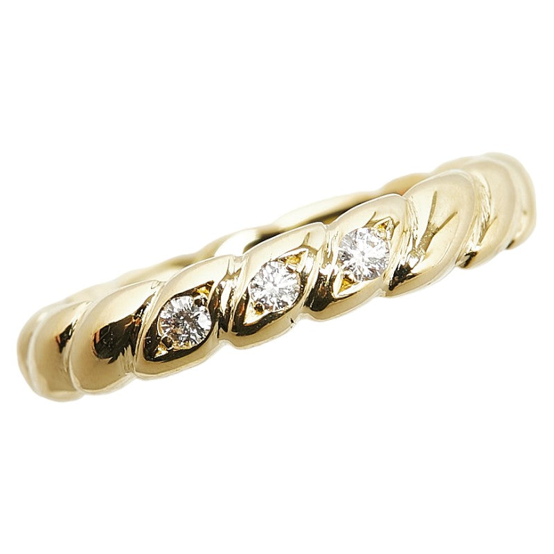 K18YG Yellow Gold Diamond Ring 0.07ct Size 14 in Great Condition