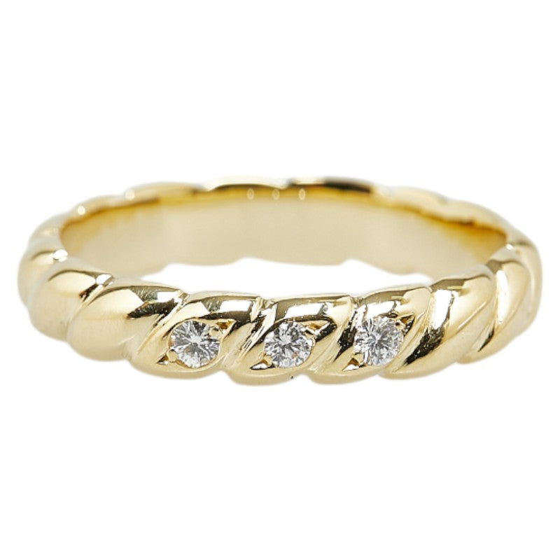 K18YG Yellow Gold Diamond Ring 0.07ct Size 14 in Great Condition