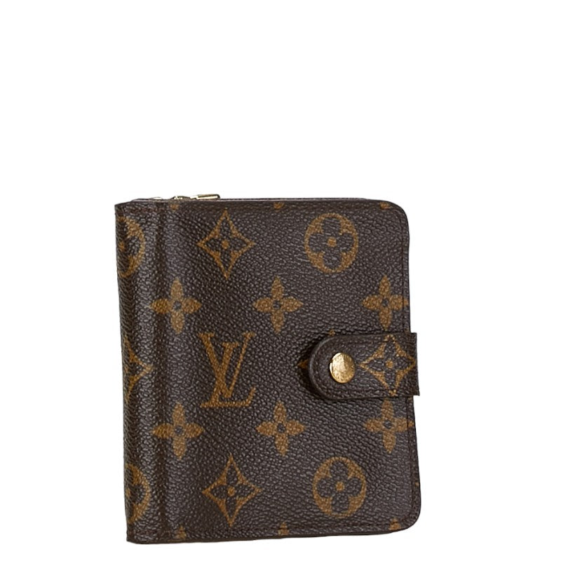 Louis Vuitton Monogram Compact Zip Bifold Wallet M61667 in Very Good Condition