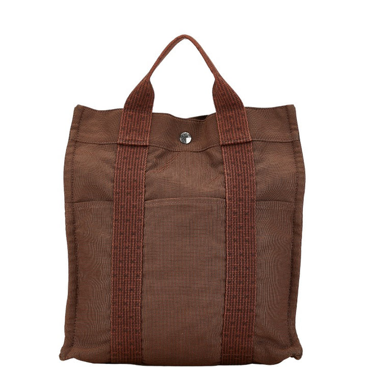 Hermes Herline Ad PM Canvas Backpack Brown