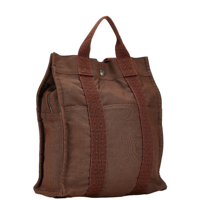 Hermes Herline Ad PM Canvas Backpack Brown