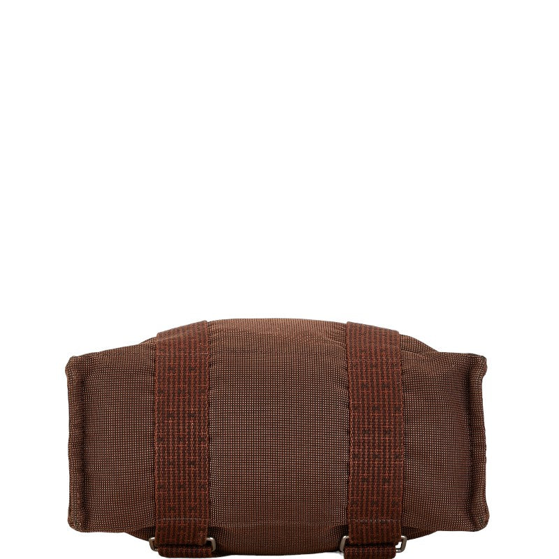 Hermes Herline Ad PM Canvas Backpack Brown