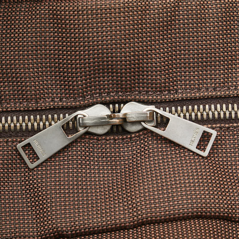 Hermes Herline Ad PM Canvas Backpack Brown