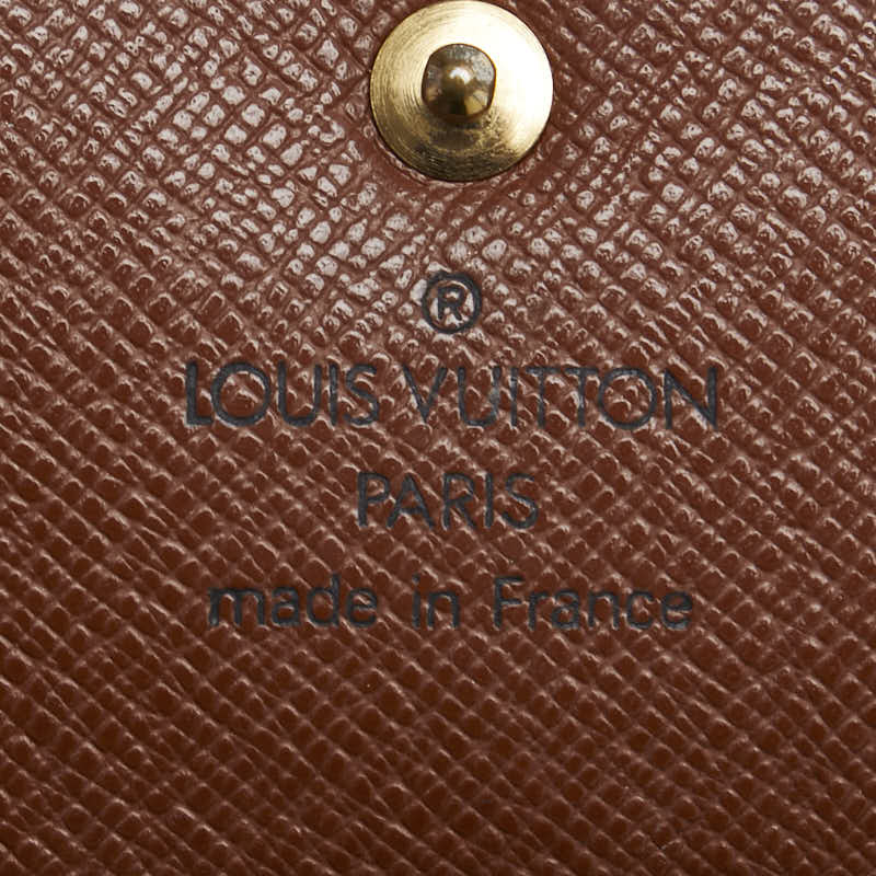 Louis Vuitton Monogram Portefeuille International Wallet M61217 Brown PVC Leather in Very Good Condition