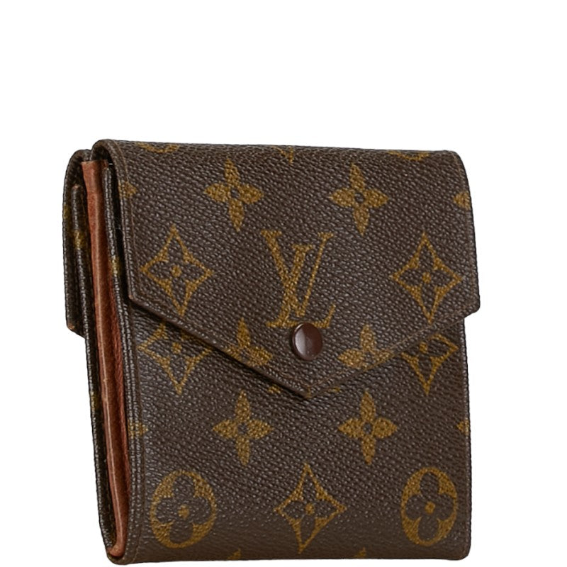 Louis Vuitton Monogram Bifold Wallet M61660 Brown PVC Leather in Very Good Condition