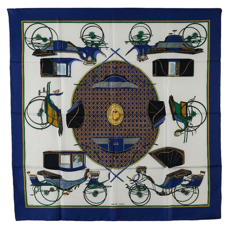 Hermes Silk Scarf 88cm x 88cm LES VOITURES A TANSFORMATION in Very Good Condition