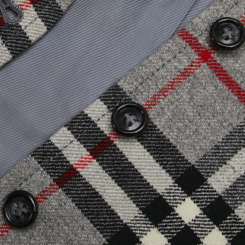 Burberry Nova Check Wool Vest Gray Multicolor in Very Good Condition