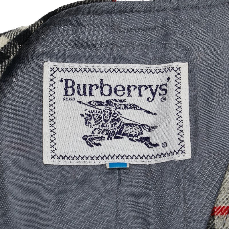 Burberry Nova Check Wool Vest Gray Multicolor in Very Good Condition